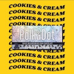 PolkaDot Cookies and Cream Belgian Chocolate Bar For Sale